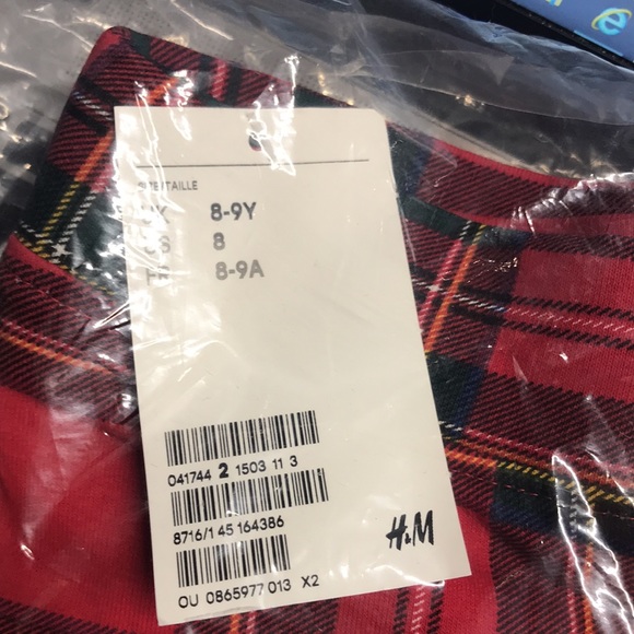 Red/green plaid leggings - Picture 2 of 2